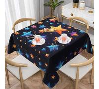 WZYWHJ Square Decorative Tablecloth 60"x60" tablecloths Coffee Table Cloths Washable and Reusable Shining Stars in The Night Sky Printed