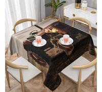 WZYWHJ Square decorative tablecloth 60"x60" tablecloths coffee table cloths Washable and reusable Tractor on the farm Printed