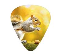 Wzywhj Squirrel Eating Walnut Printing Guitar Plectrum Easy Grip Uke Picks Holding， Ukulele, Acoustic And Electric Guitar，12 Piece