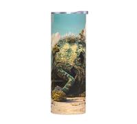 WZYWHJ Stainless Steel Mug 20oz for Coffee, Office, Car, Sports, and Home Use Without Accessories Chameleon Model Prints
