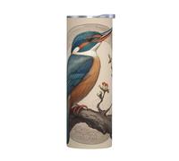 WZYWHJ Stainless Steel Mug 20oz for Coffee, Office, Car, Sports, and Home Use Without Accessories Kate Kingfisher Prints