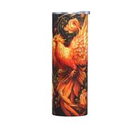 WZYWHJ Stainless Steel Mug 20oz for Coffee, Office, Car, Sports, and Home Use Without Accessories Red Phoenix Picture