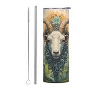 WZYWHJ Stainless Steel Mug 20oz - Quality Eco-Friendly Cup with Sealable Lid and Insulation Effect Straw Two-piece Set The leader of the valley Printed
