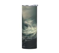 WZYWHJ Stainless Steel Mug 20oz - Quality Eco-Friendly Cup with Sealable Lid and Insulation Effect Without Accessories The turbulent sea surface Printed