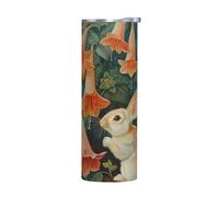 WZYWHJ Stainless Steel Mug 20oz - Quality Eco-Friendly Cup with Sealable Lid and Insulation Effect Without Accessories Little rabbit under the morning glory Printed
