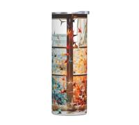 WZYWHJ Stainless Steel Mug 20oz - Quality Eco-Friendly Cup with Sealable Lid and Insulation Effect Without Accessories Thousand paper cranes on the window Printed