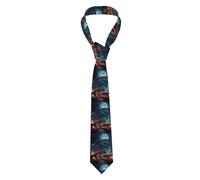 WZYWHJ Starry roller coaster Printed Silk men's formal suit tie, suitable for daily use and business gatherings Necktie