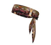 WZYWHJ Steak Details Picture Headbands,Sports Head Tie,Headband for Men and Women,Hair Band for Running Workout Football