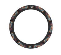 WZYWHJ Steering Wheel Cover - Protects and Decorates Your Car - Easy Installation - Suitable for Cars, SUVs, ATVs, and Trucks Star Ring Cosmic Vortex Pattern