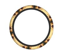 WZYWHJ Steering Wheel Cover - Protects and Decorates Your Car - Easy Installation - Suitable for Cars, SUVs, ATVs, and Trucks The Windmill on The Grassland Printed