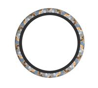 WZYWHJ Steering Wheel Cover - Protects and Decorates Your Car - Easy Installation - Suitable for Cars, SUVs, ATVs, and Trucks Desert Architecture Pattern