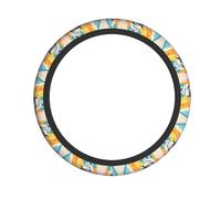 WZYWHJ Steering Wheel Cover - Protects and Decorates Your Car - Easy Installation - Suitable for Cars, SUVs, ATVs, and Trucks National Geographic Wolf Prints
