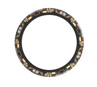 WZYWHJ Steering Wheel Cover - Protects and Decorates Your Car - Easy Installation - Suitable for Cars, SUVs, ATVs, and Trucks Memory Fragments Picture