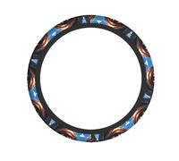 WZYWHJ Steering Wheel Cover - Protects and Decorates Your Car - Easy Installation - Suitable for Cars, SUVs, ATVs, and Trucks Mysterious Eye Prints