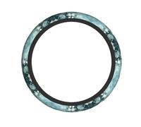 WZYWHJ Steering Wheel Cover - Protects and Decorates Your Car - Easy Installation - Suitable for Cars, SUVs, ATVs, and Trucks Many lotus flowers Picture