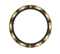 WZYWHJ Steering Wheel Cover - Protects and Decorates Your Car - Easy Installation - Suitable for Cars, SUVs, ATVs, and Trucks Little tiger on the swing Printed