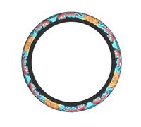 WZYWHJ Steering Wheel Cover - Protects and Decorates Your Car - Easy Installation - Suitable for Cars, SUVs, ATVs, and Trucks Ship illustration Picture