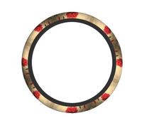 WZYWHJ Steering Wheel Cover - Protects and Decorates Your Car - Easy Installation - Suitable for Cars, SUVs, ATVs, and Trucks Roses are gorgeous Picture
