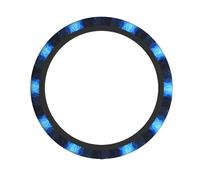 WZYWHJ Steering Wheel Cover - Protects and Decorates Your Car - Easy Installation - Suitable for Cars, SUVs, ATVs, and Trucks Blue Spirit Flame Pattern