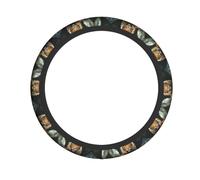 WZYWHJ Steering Wheel Cover - Protects and Decorates Your Car - Easy Installation - Suitable for Cars, SUVs, ATVs, and Trucks Tiger Behind The Tree Printed