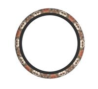 WZYWHJ Steering Wheel Cover - Protects and Decorates Your Car - Easy Installation - Suitable for Cars, SUVs, ATVs, and Trucks Close-up of deep cat's eye Prints
