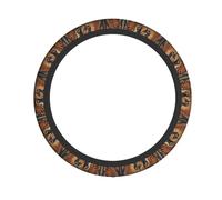 WZYWHJ Steering Wheel Cover - Protects and Decorates Your Car - Easy Installation - Suitable for Cars, SUVs, ATVs, and Trucks Heraldic Griffin Prints