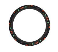 WZYWHJ Steering Wheel Cover - Protects and Decorates Your Car - Easy Installation - Suitable for Cars, SUVs, ATVs, and Trucks colorful galaxy music note Printed