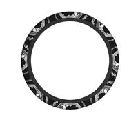 WZYWHJ Steering Wheel Cover - Protects and Decorates Your Car - Easy Installation - Suitable for Cars, SUVs, ATVs, and Trucks A yin and yang Symbol Printing