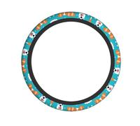 WZYWHJ Steering Wheel Cover - Protects and Decorates Your Car - Easy Installation - Suitable for Cars, SUVs, ATVs, and Trucks Cartoon Puppy Head Printing