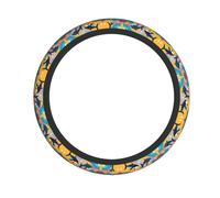 WZYWHJ Steering Wheel Cover - Protects and Decorates Your Car - Easy Installation - Suitable for Cars, SUVs, ATVs, and Trucks Minimalist Whale Prints