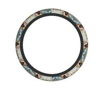 WZYWHJ Steering Wheel Cover - Protects and Decorates Your Car - Easy Installation - Suitable for Cars, SUVs, ATVs, and Trucks Mouse on The Wheat Field Printed