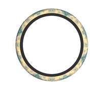 WZYWHJ Steering Wheel Cover - Protects and Decorates Your Car - Easy Installation - Suitable for Cars, SUVs, ATVs, and Trucks Boat on The Horizon Prints