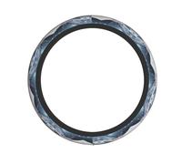 WZYWHJ Steering Wheel Cover - Protects and Decorates Your Car - Easy Installation - Suitable for Cars, SUVs, ATVs, and Trucks Snow Lotus on The Snow Mountain Printed