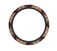 WZYWHJ Steering Wheel Cover - Protects and Decorates Your Car - Easy Installation - Suitable for Cars, SUVs, ATVs, and Trucks Oil Piano Pattern