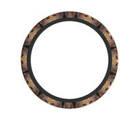WZYWHJ Steering Wheel Cover - Protects and Decorates Your Car - Easy Installation - Suitable for Cars, SUVs, ATVs, and Trucks Cat's eye close-up Prints
