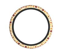 WZYWHJ Steering Wheel Cover - Protects and Decorates Your Car - Easy Installation - Suitable for Cars, SUVs, ATVs, and Trucks Autumn Wind and Falling Leaves Printed