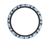 WZYWHJ Steering Wheel Cover - Protects and Decorates Your Car - Easy Installation - Suitable for Cars, SUVs, ATVs, and Trucks A pair of little penguins Pattern