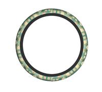 WZYWHJ Steering Wheel Cover - Protects and Decorates Your Car - Easy Installation - Suitable for Cars, SUVs, ATVs, and Trucks Lotus Pond Picture