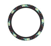 WZYWHJ Steering Wheel Cover - Protects and Decorates Your Car - Easy Installation - Suitable for Cars, SUVs, ATVs, and Trucks Colorful Venus Flytrap Pattern