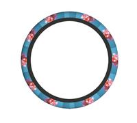 WZYWHJ Steering Wheel Cover - Protects and Decorates Your Car - Easy Installation - Suitable for Cars, SUVs, ATVs, and Trucks Beautiful little flower Pattern