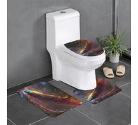 WZYWHJ Strange Feather Pen Picture Bathroom mat Sets of 4 Bathroom Floor Mats,Non-Slip, Durable,Does Easy to Clean Suitable for Bathroom and Toilet