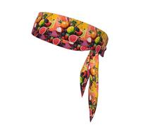WZYWHJ Structural fruit pile Pattern Headbands,Sports Head Tie,Headband for Men and Women,Hair Band for Running Workout Football