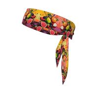 WZYWHJ Structural Fruit Pile Pattern Headbands,Sports Head Tie,Headband for Men and Women,Hair Band for Running Workout Football