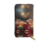 WZYWHJ Stylish Ants on candy Printing Leather Wallet - Long Clutch for Women, RDurable Material, 12 Card Slots, Zipper Compartments