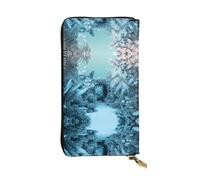 WZYWHJ Stylish Botanical Gardens Prints Leather Wallet - Long Clutch for Women, RDurable Material, 12 Card Slots, Zipper Compartments