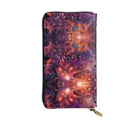 WZYWHJ Stylish Color line Picture Leather Wallet - Long Clutch for Women, RDurable Material, 12 Card Slots, Zipper Compartments