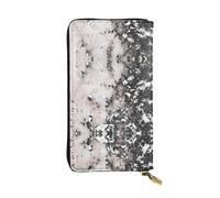 WZYWHJ Stylish Creeping Tiger After Snow Printing Leather Wallet - Long Clutch for Women, RDurable Material, 12 Card Slots, Zipper Compartments, Black, One Size