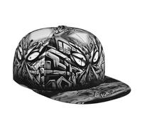 WZYWHJ Stylish Flat-Brim Baseball Cap Art Graffiti Wall Printing Moisture-Wicking and Breathable Suitable for Daily use Sports and Travel Black