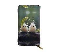 WZYWHJ Stylish Little frost in the rain Printing Leather Wallet - Long Clutch for Women, RDurable Material, 12 Card Slots, Zipper Compartments