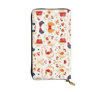 WZYWHJ Stylish mother chicken and chicks Pattern Leather Wallet - Long Clutch for Women, RDurable Material, 12 Card Slots, Zipper Compartments